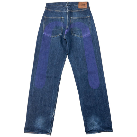 Vintage 90s Evisu Painted Daicock Japanese Denim Jeans Size W31