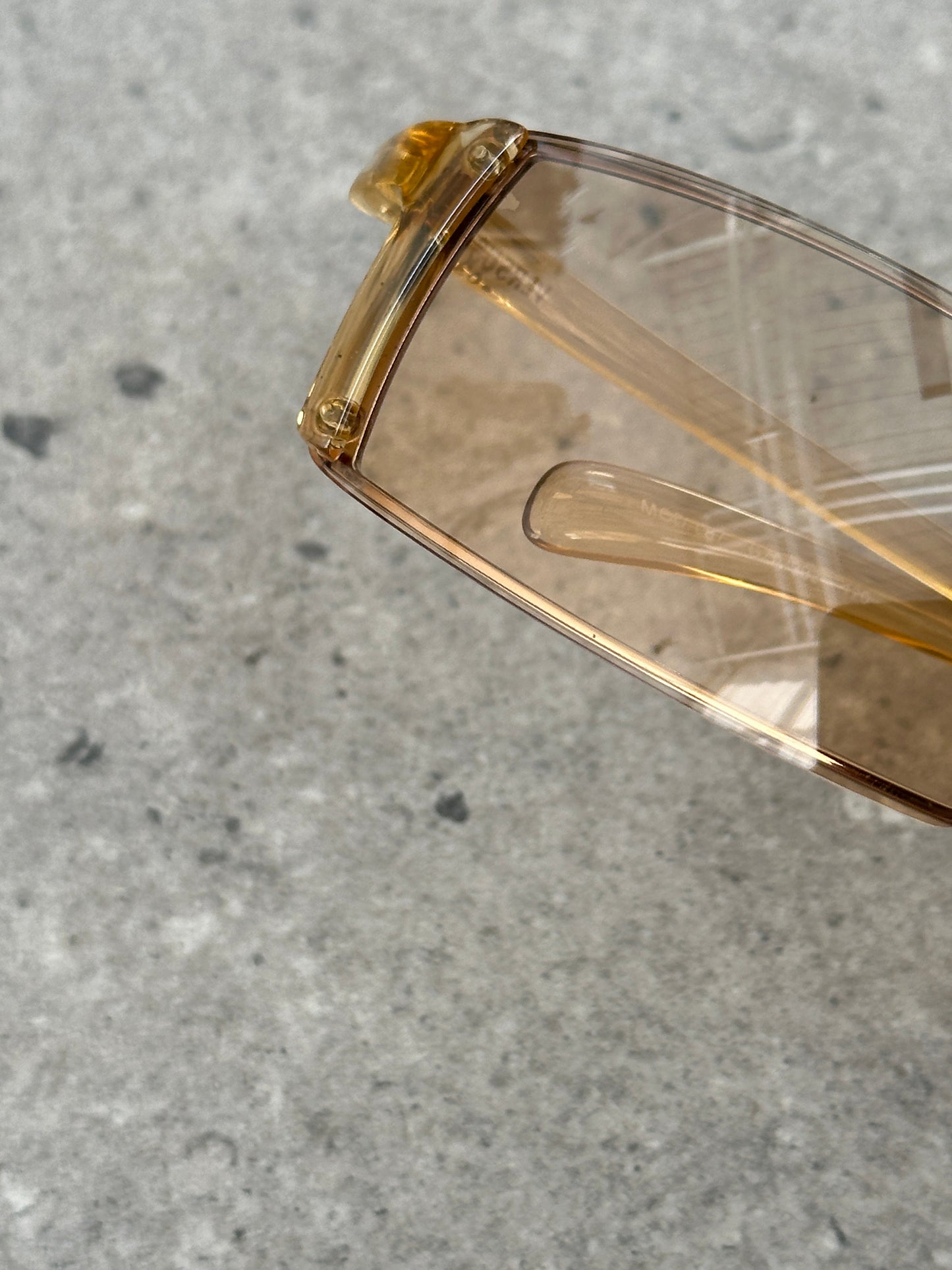 Versace Versus 1990s Rimless Rectangular Logo Sunglasses