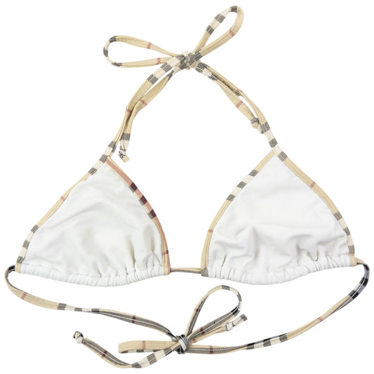 Vintage 2000s Burberry Nova Check Bikini Top Womens Size M | O/S, Beige