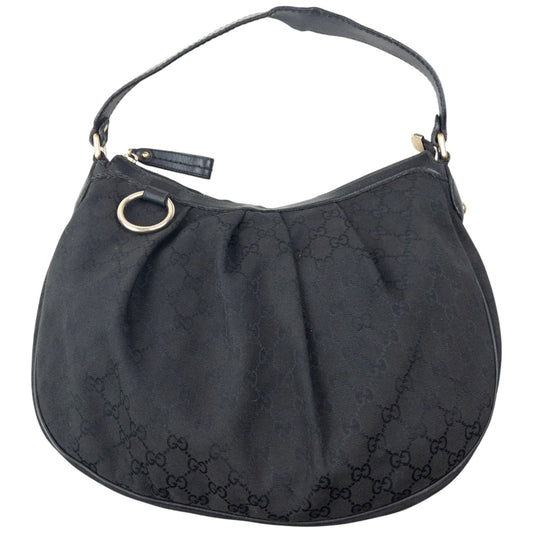 Vintage 2000s Gucci Hobo Monogram Shoulder Bag | O/S, Black