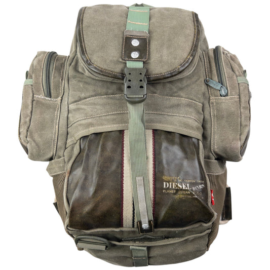 Vintage 2000s Diesel Spare Parts Cargo Backpack | O/S, Grey