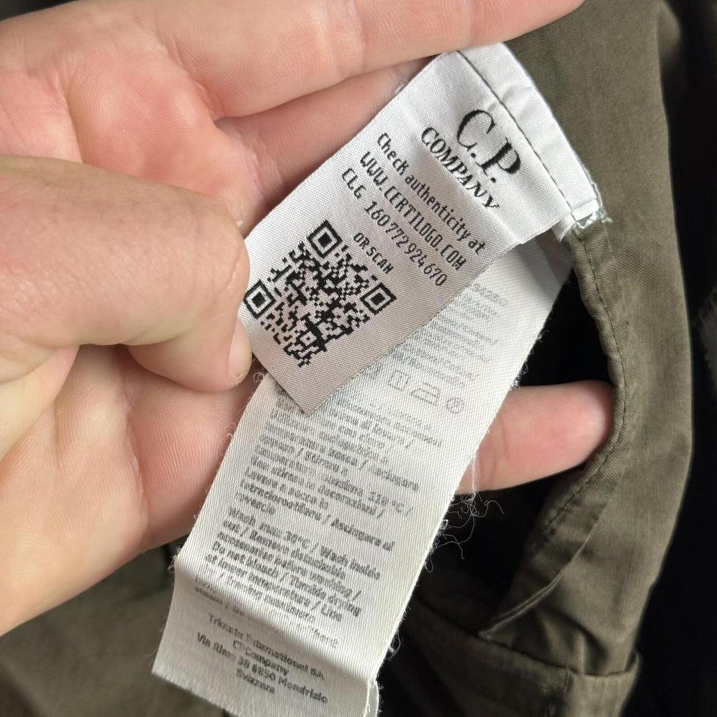 CP Company Cotton Canvas Jacket Olive (L) | Large, Olive