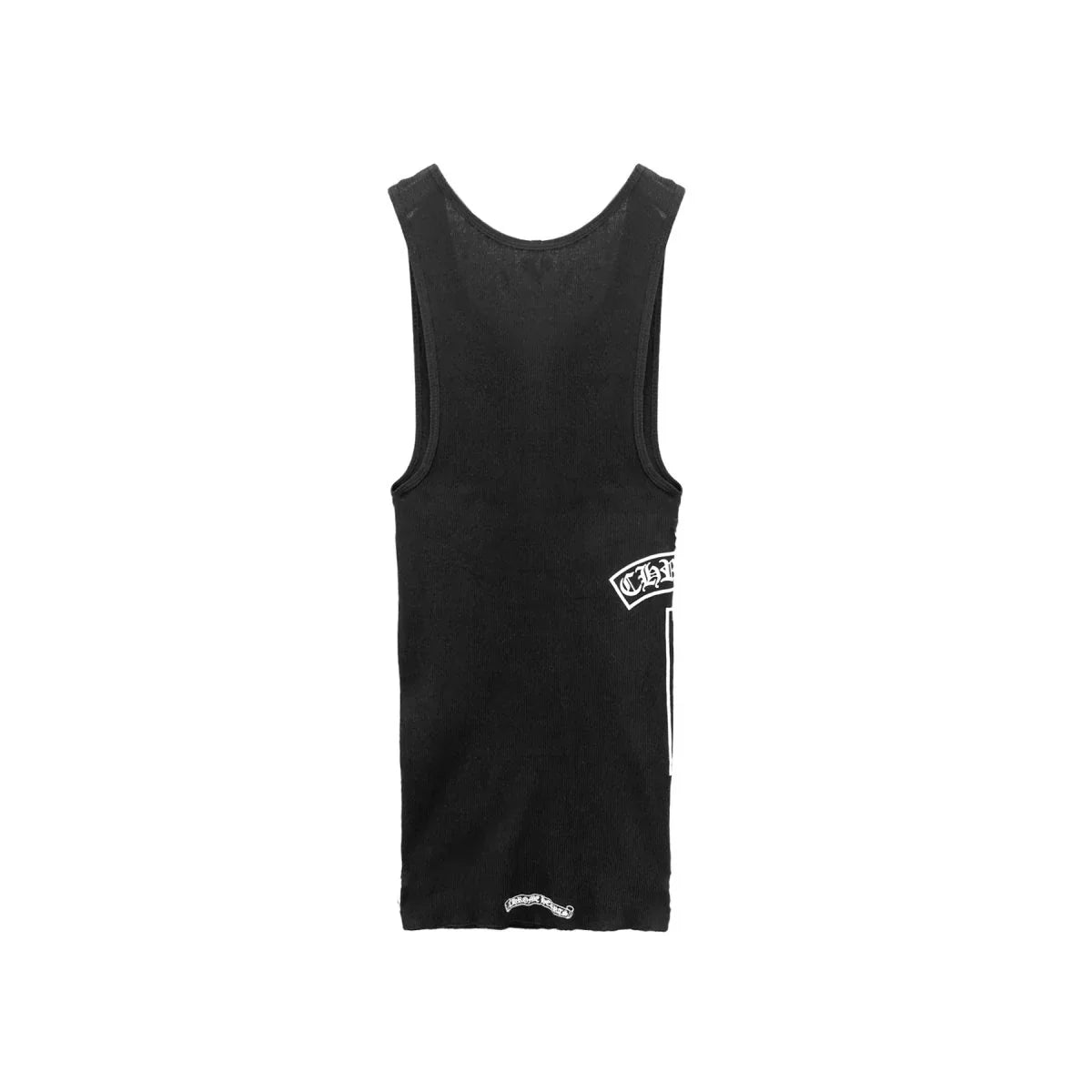 Chrome Hearts Black T-Bar Script Rib Tank Top | Small, Black