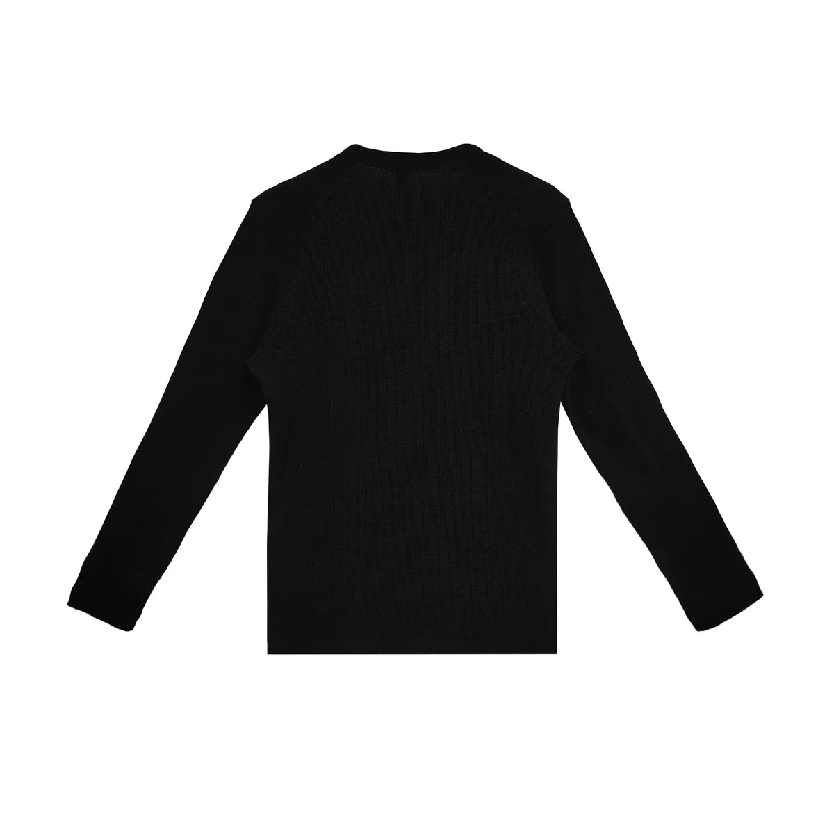 Chrome Hearts CH Letter Waffle Thermal Long Sleeve Tee | Medium, Black