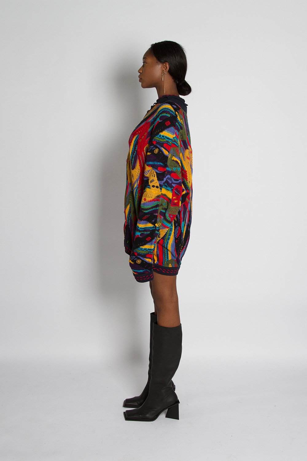 Coogi Vintage 3D Multi Colour Wool Sweater