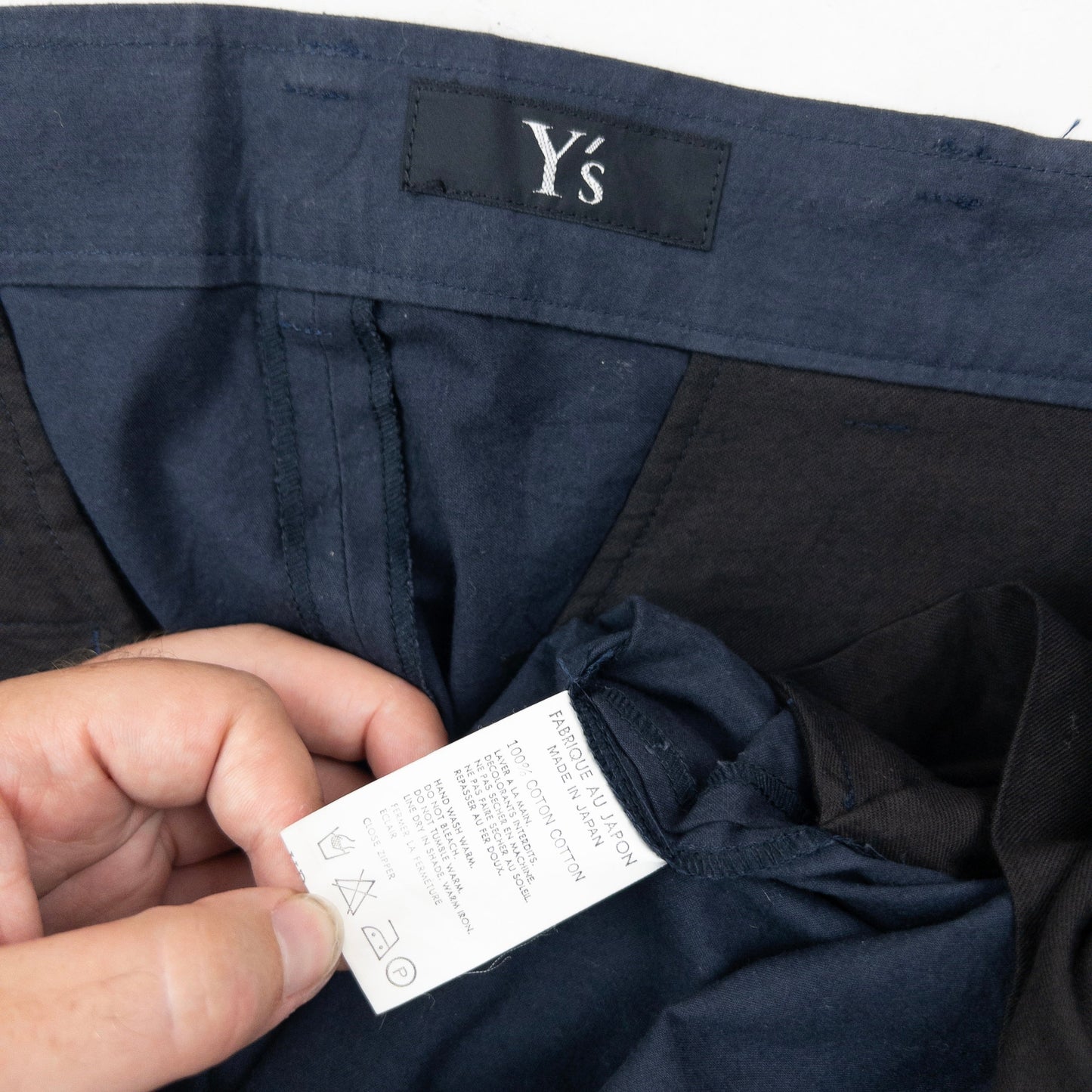 Vintage 90s Yohji Yamamoto Trousers Size W28 | W28, Navy