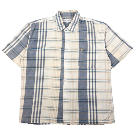 Vintage Balenciaga Checkered Short Sleeve Button Up Shirt Size XL