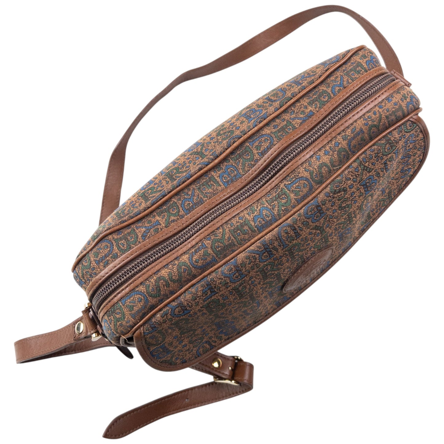 Vintage 90s Burberry Monogram Crossbody Bag | O/S, Brown
