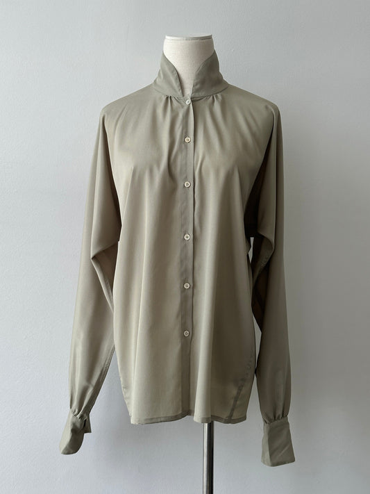 Vintage 1990s High Neck Batwing Shirt - M