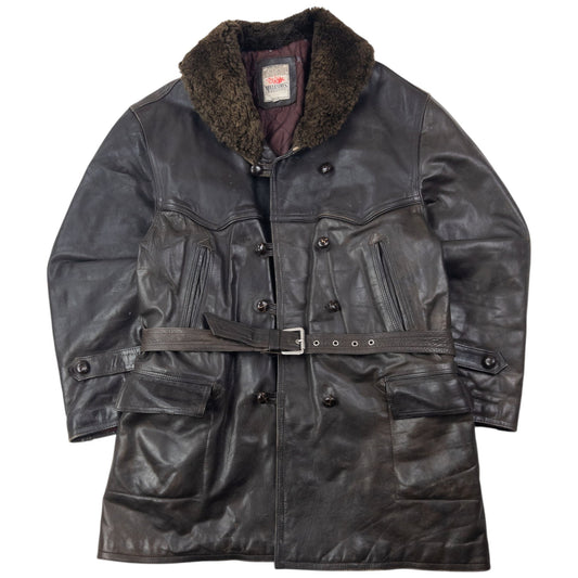 Vintage 80s Marithe + Francois Girbaud Millesimes Belt Waist Leather Jacket Size L