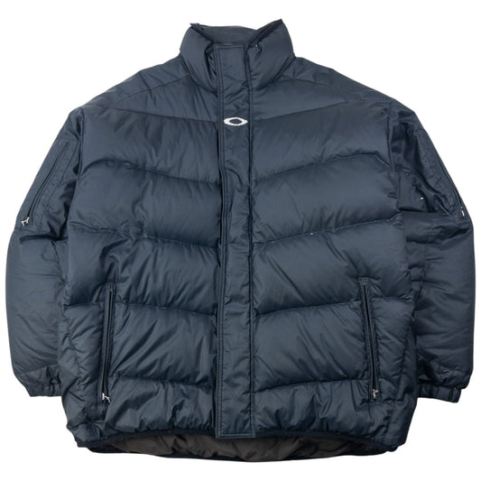 Vintage 2000s Oakley Zip Up Puffer Jacket Size XL | XL, Navy