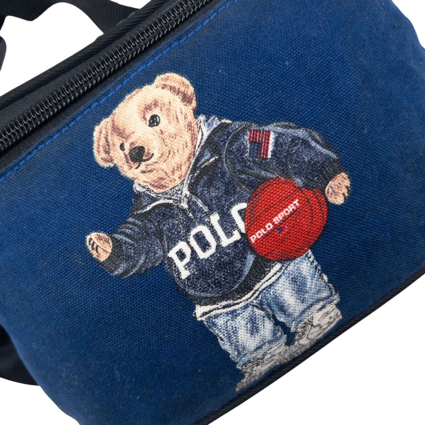 Vintage 90s Polo Sport Ralph Lauren Bear Crossbody Bag | O/S, Black