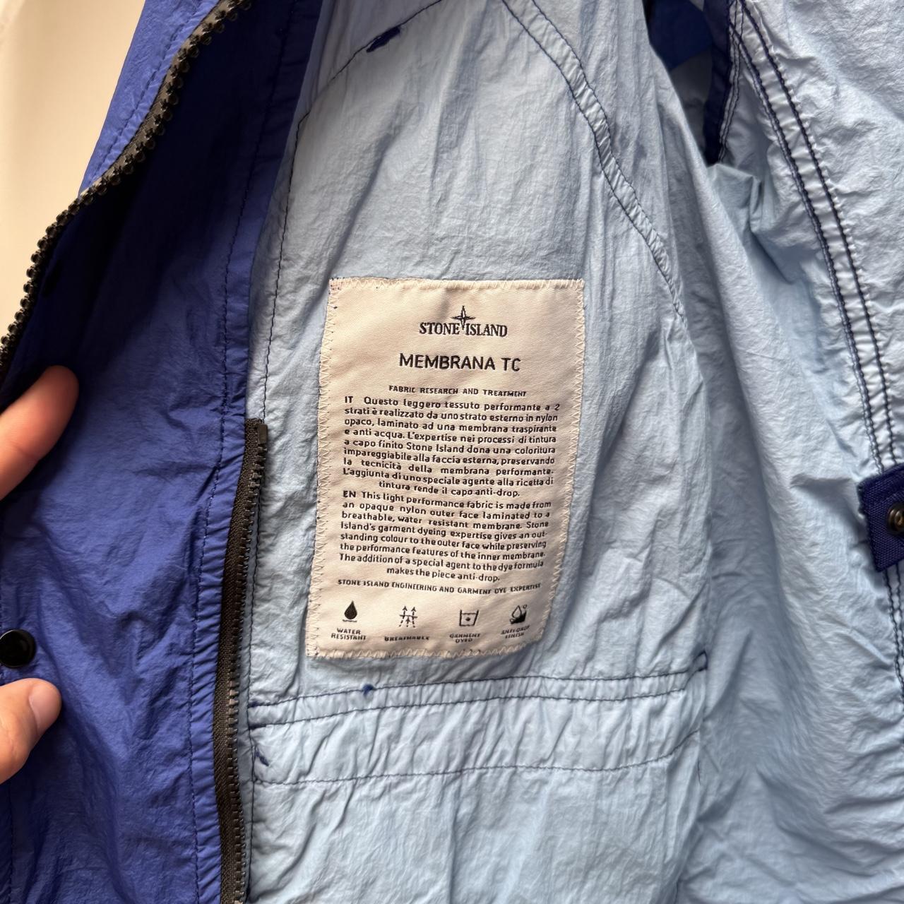 Stone Island Membrana TC Windbreaker Jacket (L) | Large, Blue