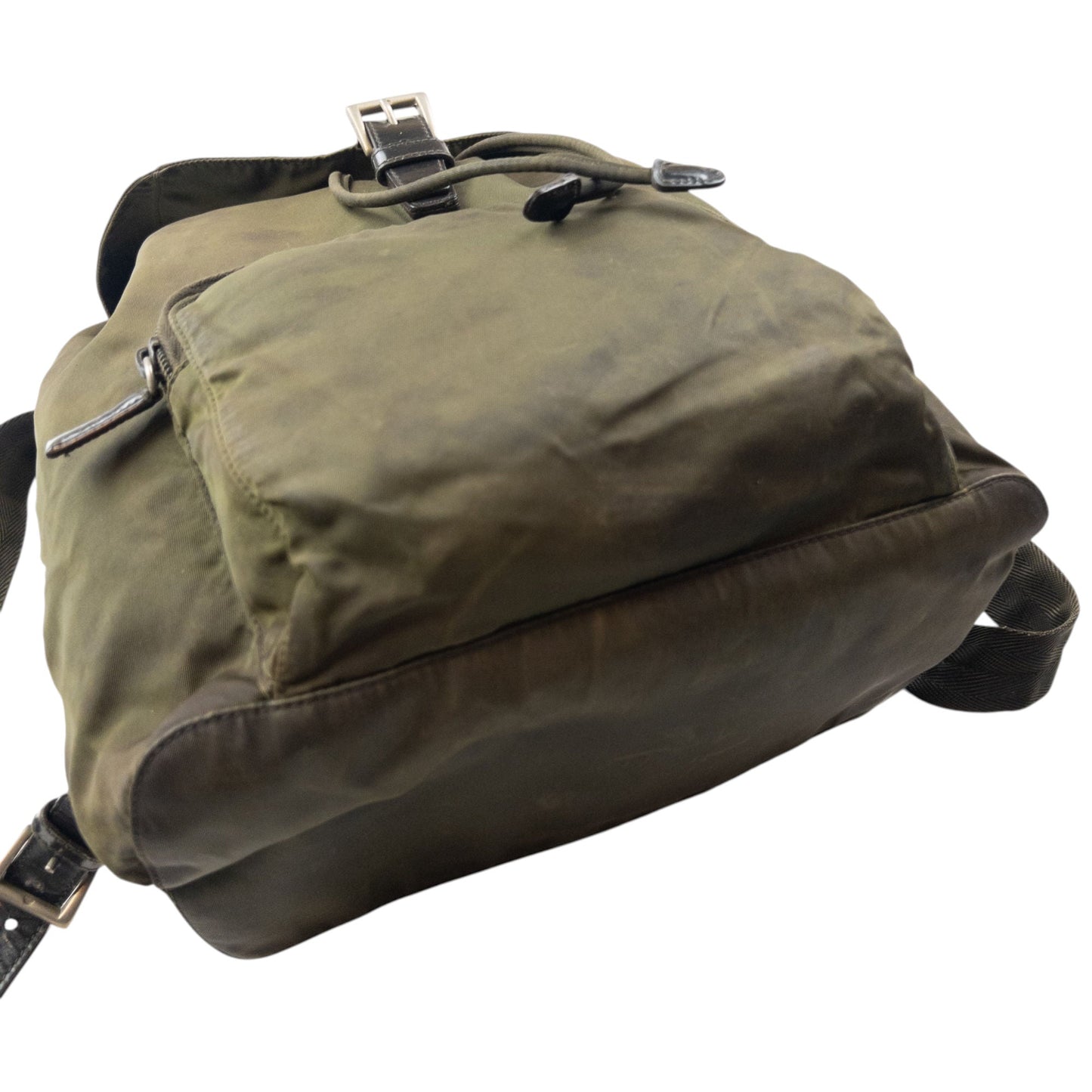 Vintage 90s Prada Bucket Backpack | O/S, Green