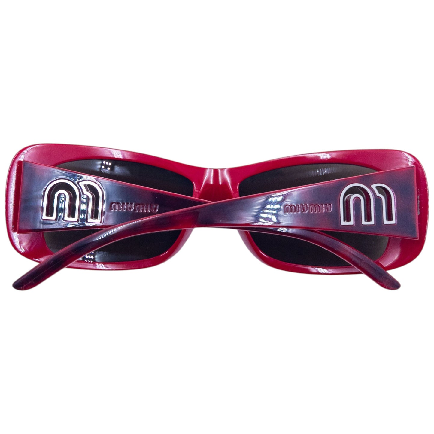 Vintage 2000s Miu Miu Cut-Out Tortoise Shell Sunglasses | O/S, Burgundy