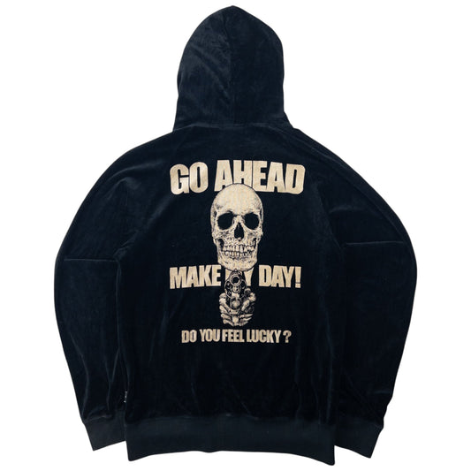 Vintage Hysteric Glamour Velour Zip Up Hoodie Size S