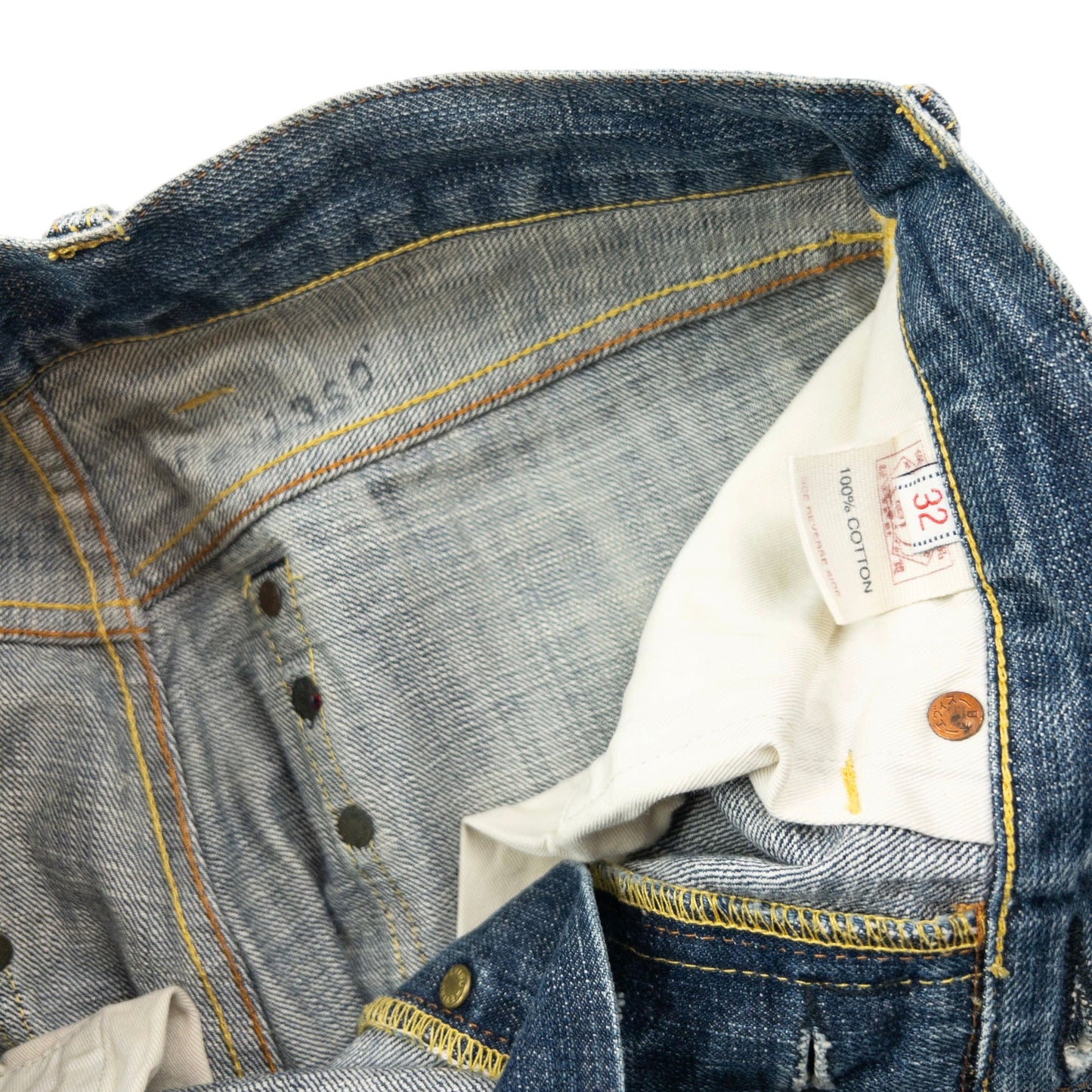 Vintage 2000s Evisu Heritage Double Gull Japanese Denim Jeans Size W30 | W30, Blue