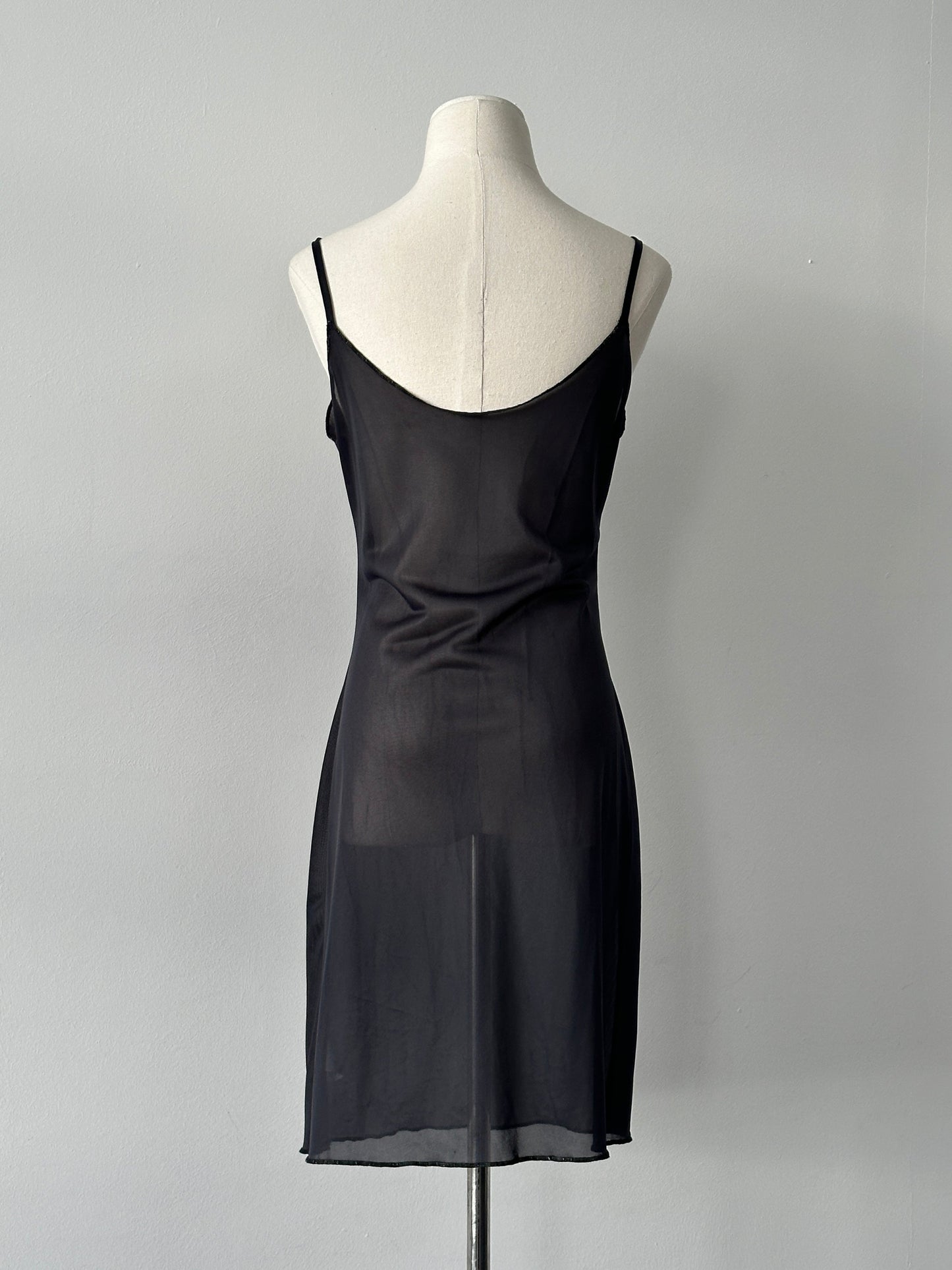 Italian Vintage 1990s Sheer Slip Dress - S-M