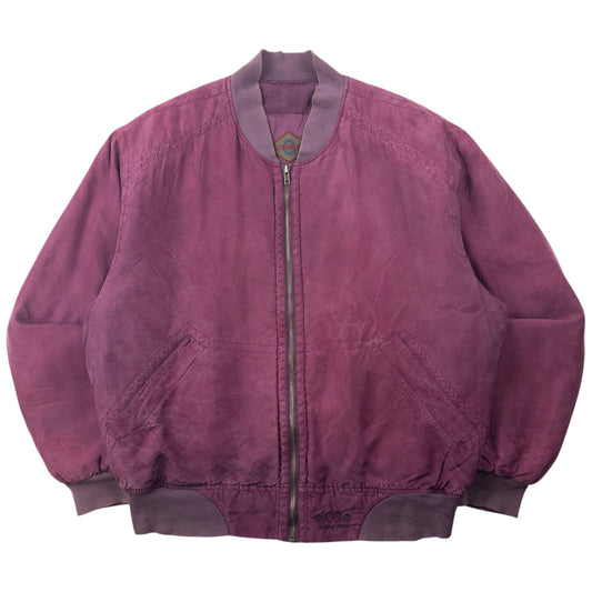 Vintage 90s Hugo Boss Silk Bomber Jacket Size XXL | XXL, Purple