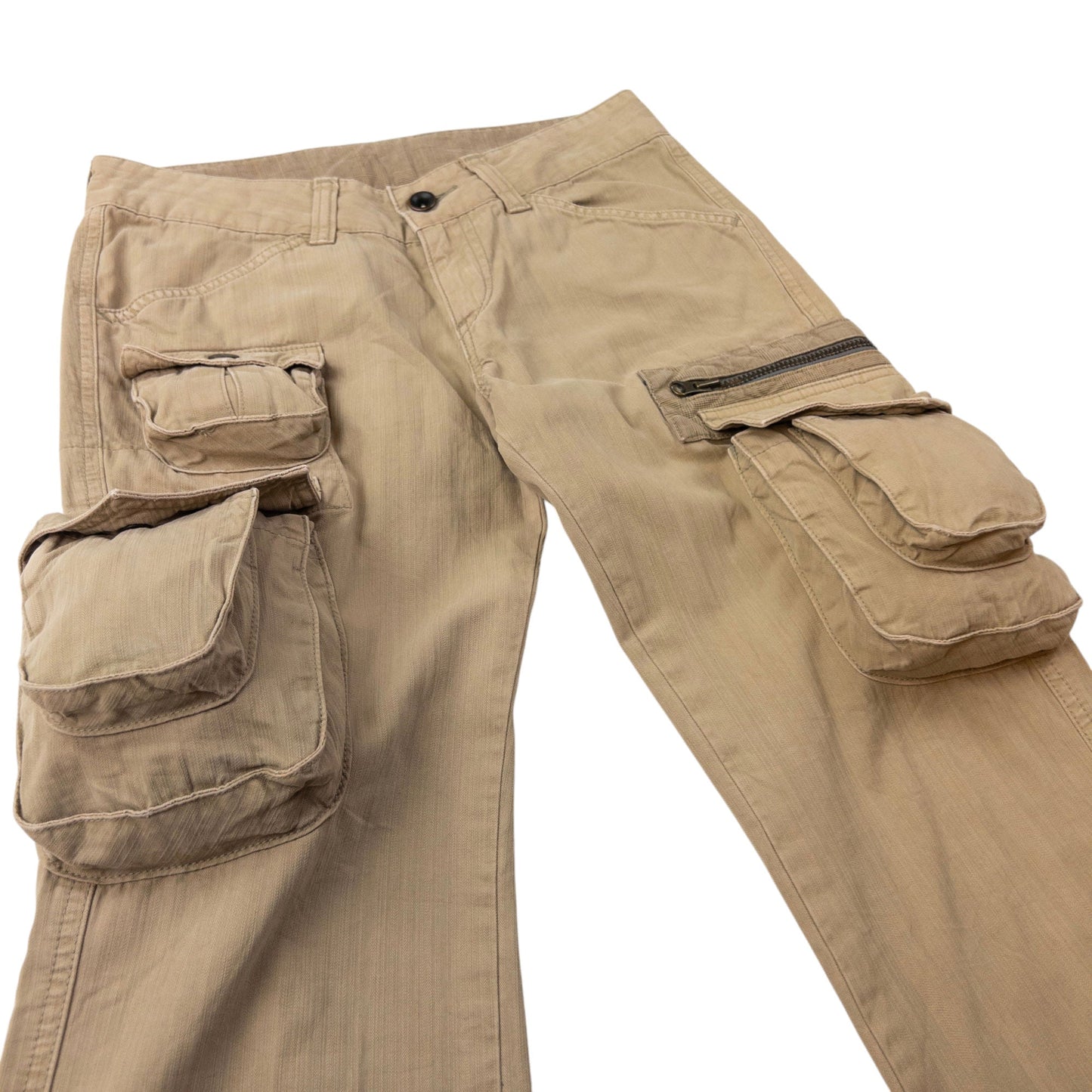Vintage Et Boite Flared Cargo Trousers Size W28