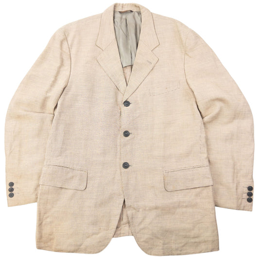Vintage 90s Yohji Yamamoto D'Urban A.A.R Checkered Blazer Jacket Size M | Medium, Beige