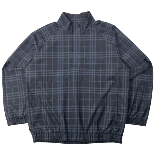 Vintage 2000s Burberry Golf Nova Check Windstopper Zip Off Sleeve Jacket Size L | Large, Black