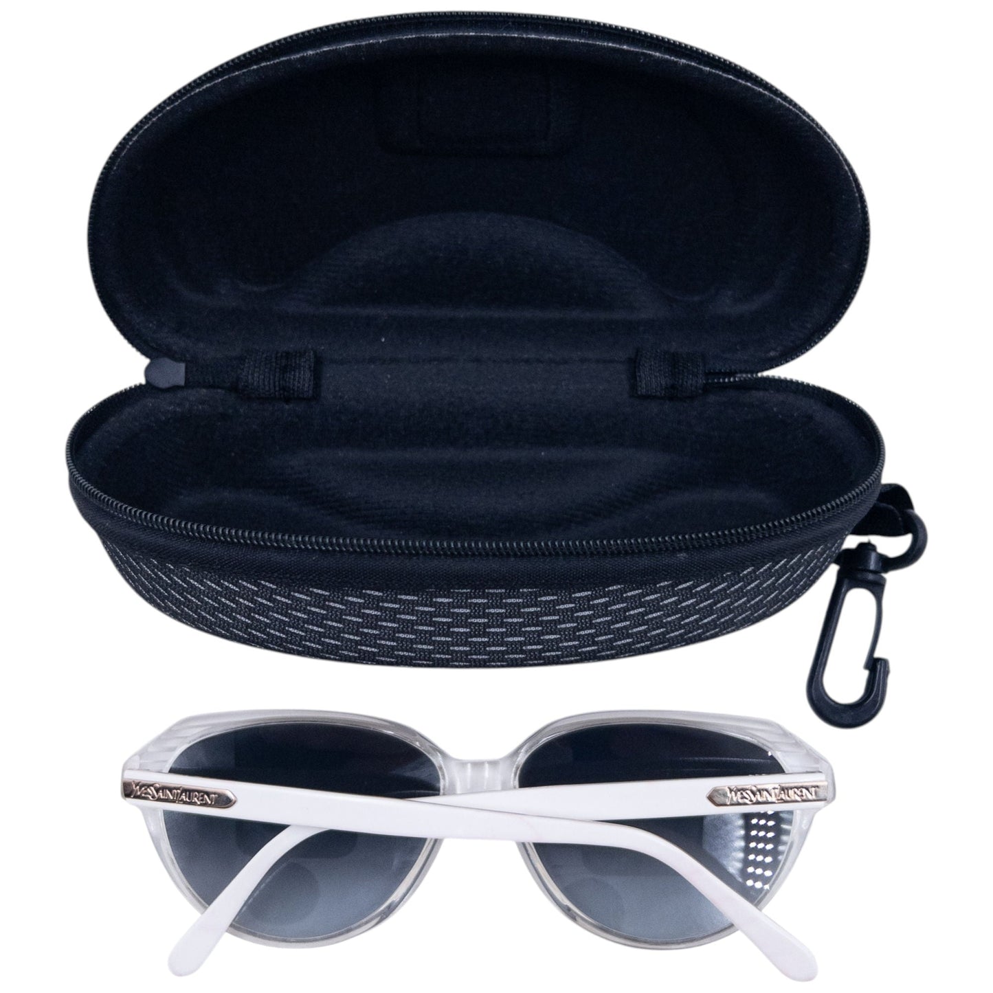 Vintage 90s YSL Yves Saint Laurent Embossed Sunglasses | O/S, Blue