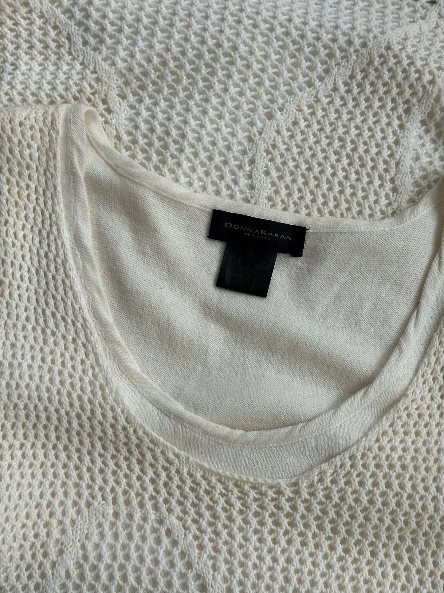 Donna Karan 1990s Cotton Linen Layered Top - M