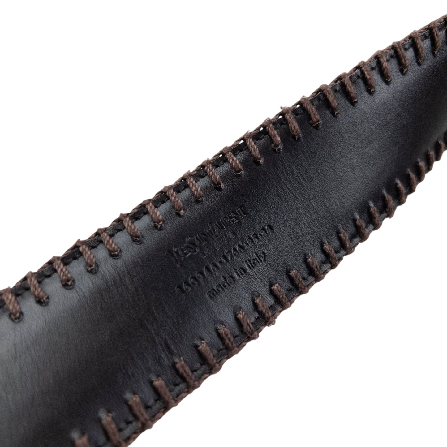 Vintage 90s YSL Yves Saint Laurent Woven Belt Size L | O/S, Brown