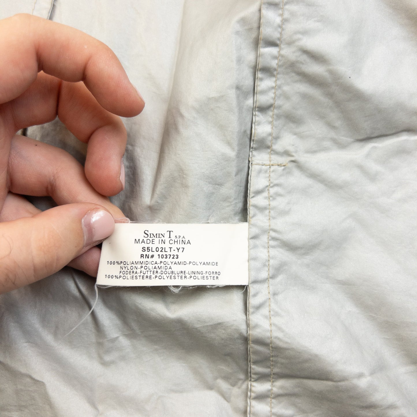 Vintage 2000s Armani Jeans Packable Rain Jacket Womens Size L | Large, Beige