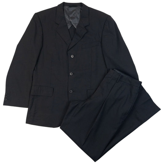 Vintage 90s Yohji Yamamoto D'Urban A.A.R Jacket & Trousers Suit Set Size S | Small, Black