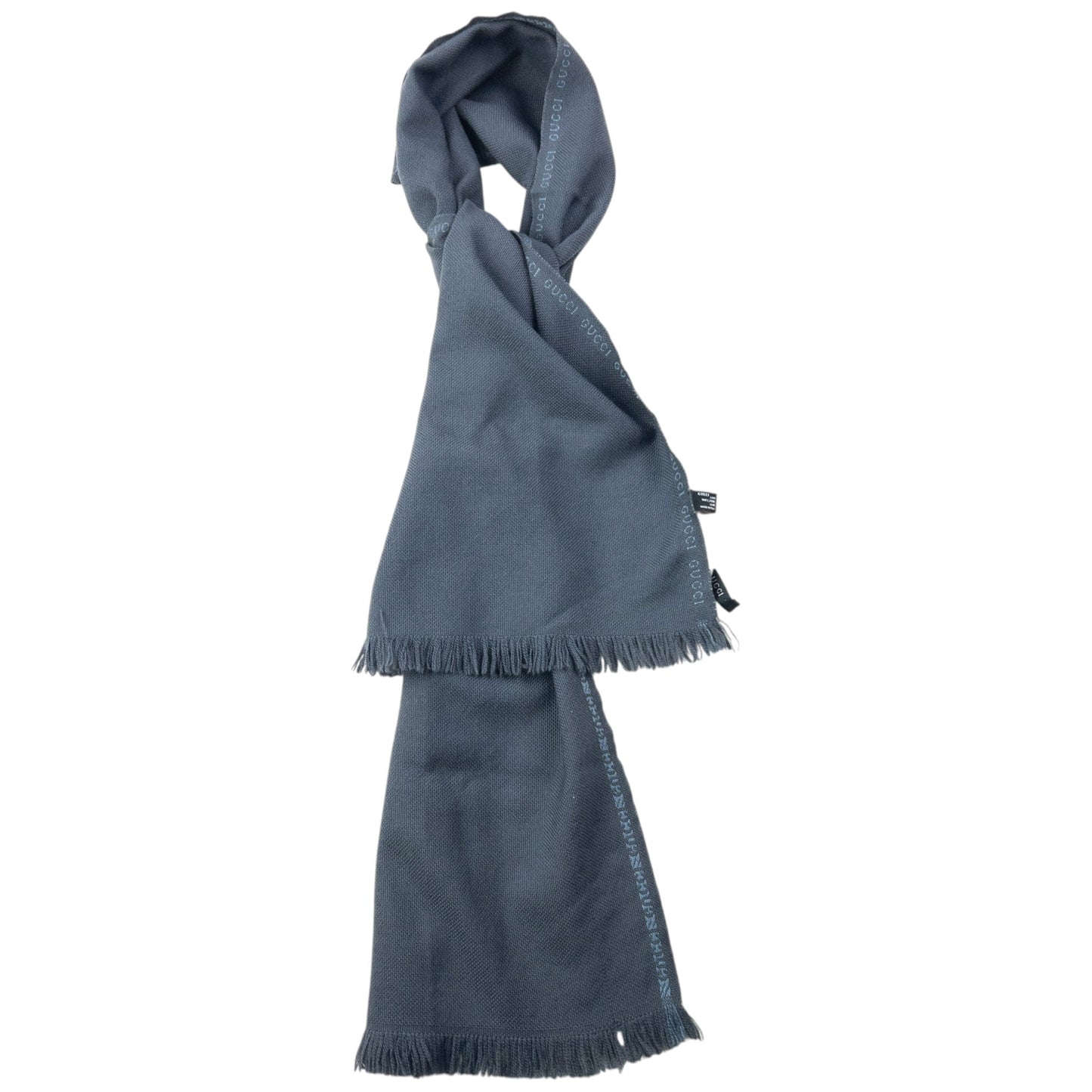 Vintage 2000s Gucci Wool Scarf | O/S, Grey