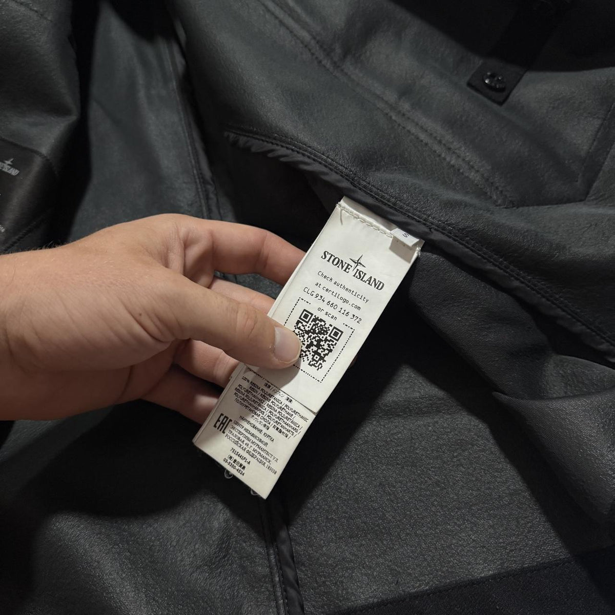 Stone Island Black Ghost Wool SW 3L Jacket | Small, Black