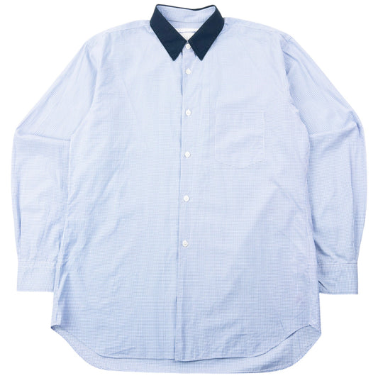 Vintage Comme Des Garçons SHIRT Long Sleeve Button Up Shirt Size M | Medium, Blue