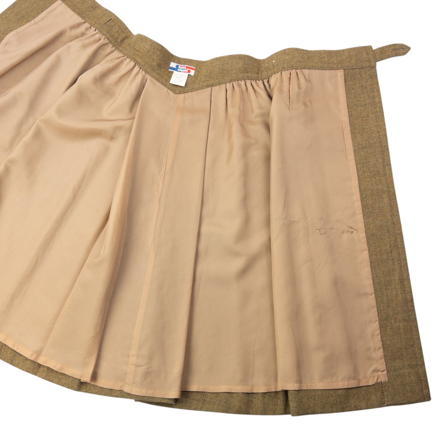 Vintage 80s Issey Miyake Pleated Wool Wrap Skirt Womens Size W25