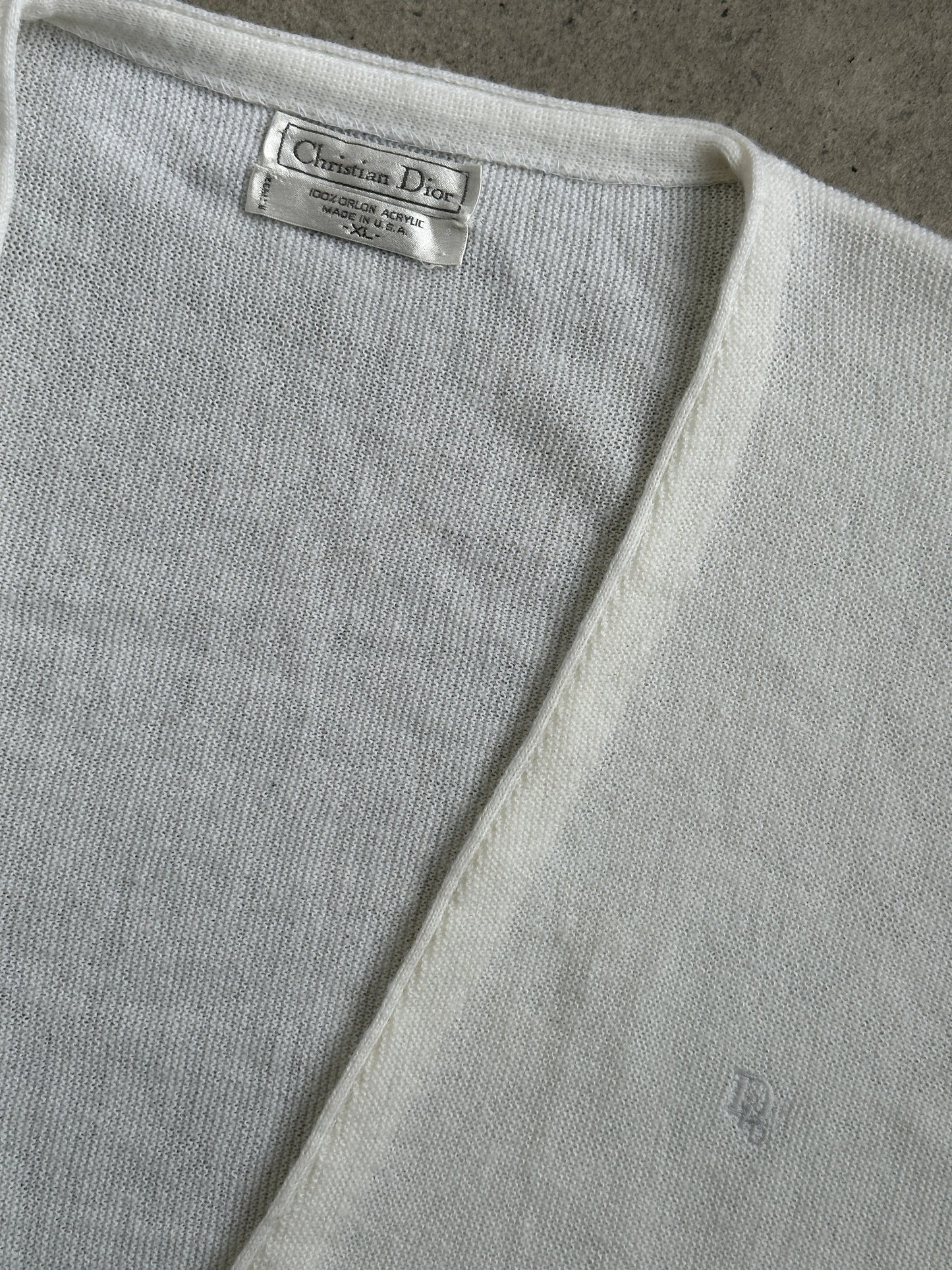 Christian Dior 1990s Knit Logo Cardigan - XL