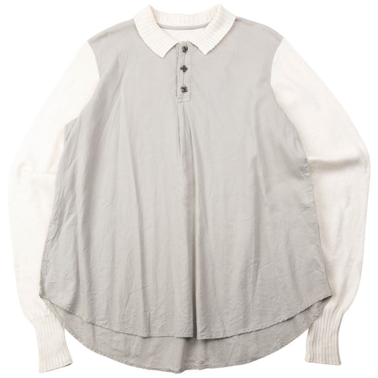 Vintage 90s Hai Sporting Gear By Issey Miyake Long Sleeve Polo Shirt Size S | Small, Cream