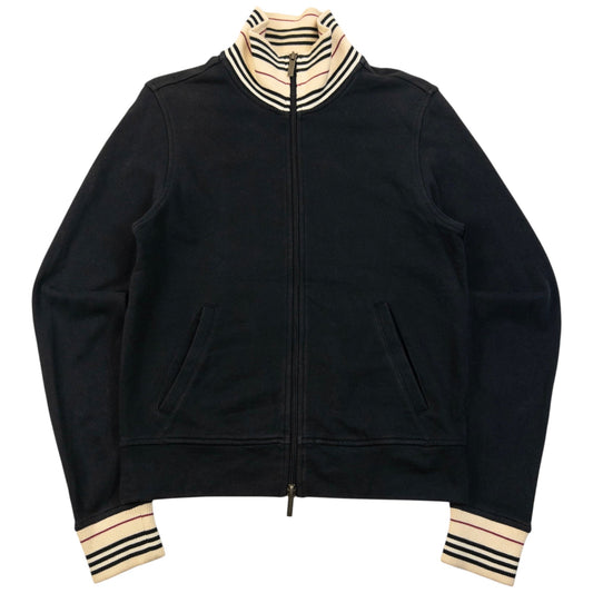 Vintage 2000s Burberry Zip Up Sweatshirt Womens Size M | Medium, Cream