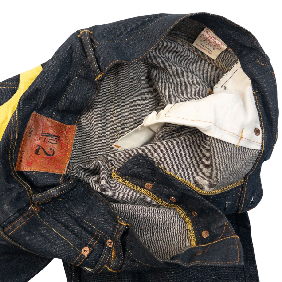 Vintage 2000s Evisu Daicock Japanese Denim Jeans Size W35 | W35, Navy