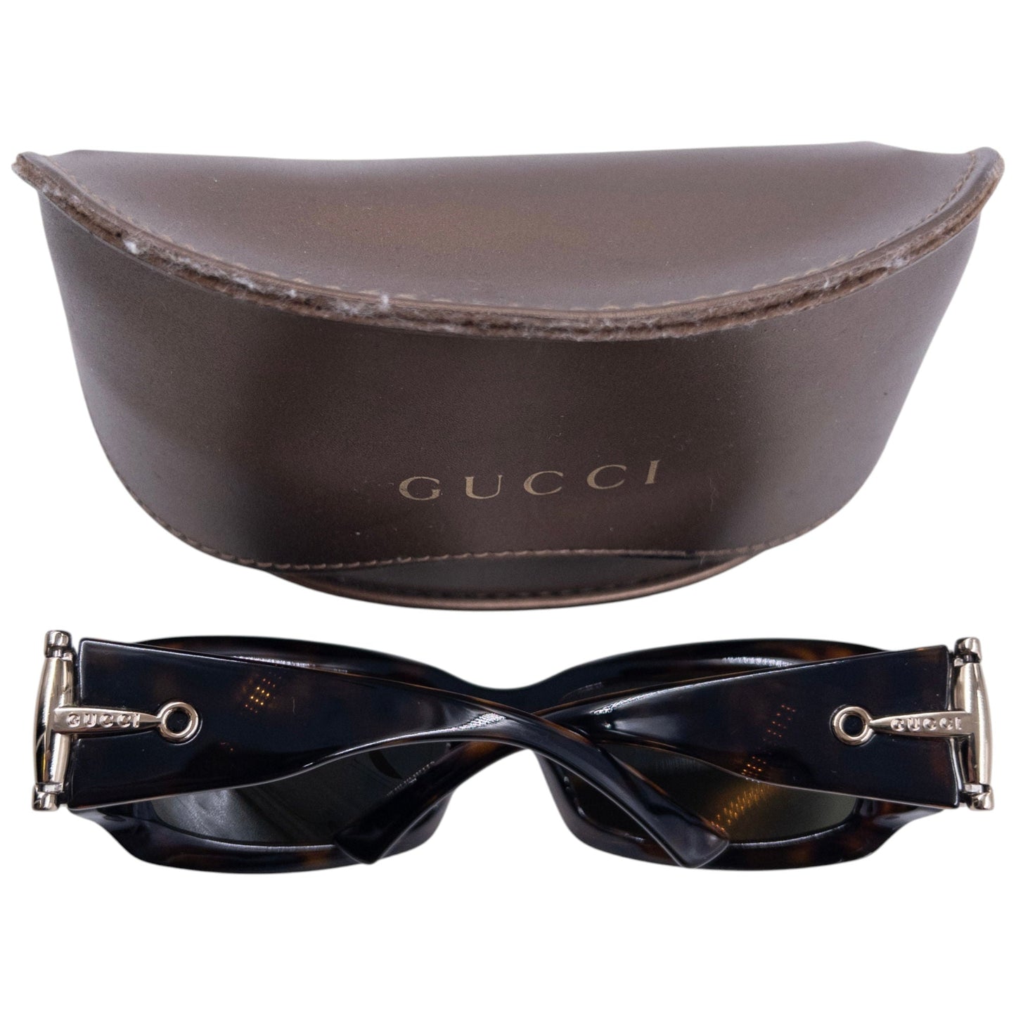 Vintage Gucci Horse Bit Tortoise Shell Sunglasses