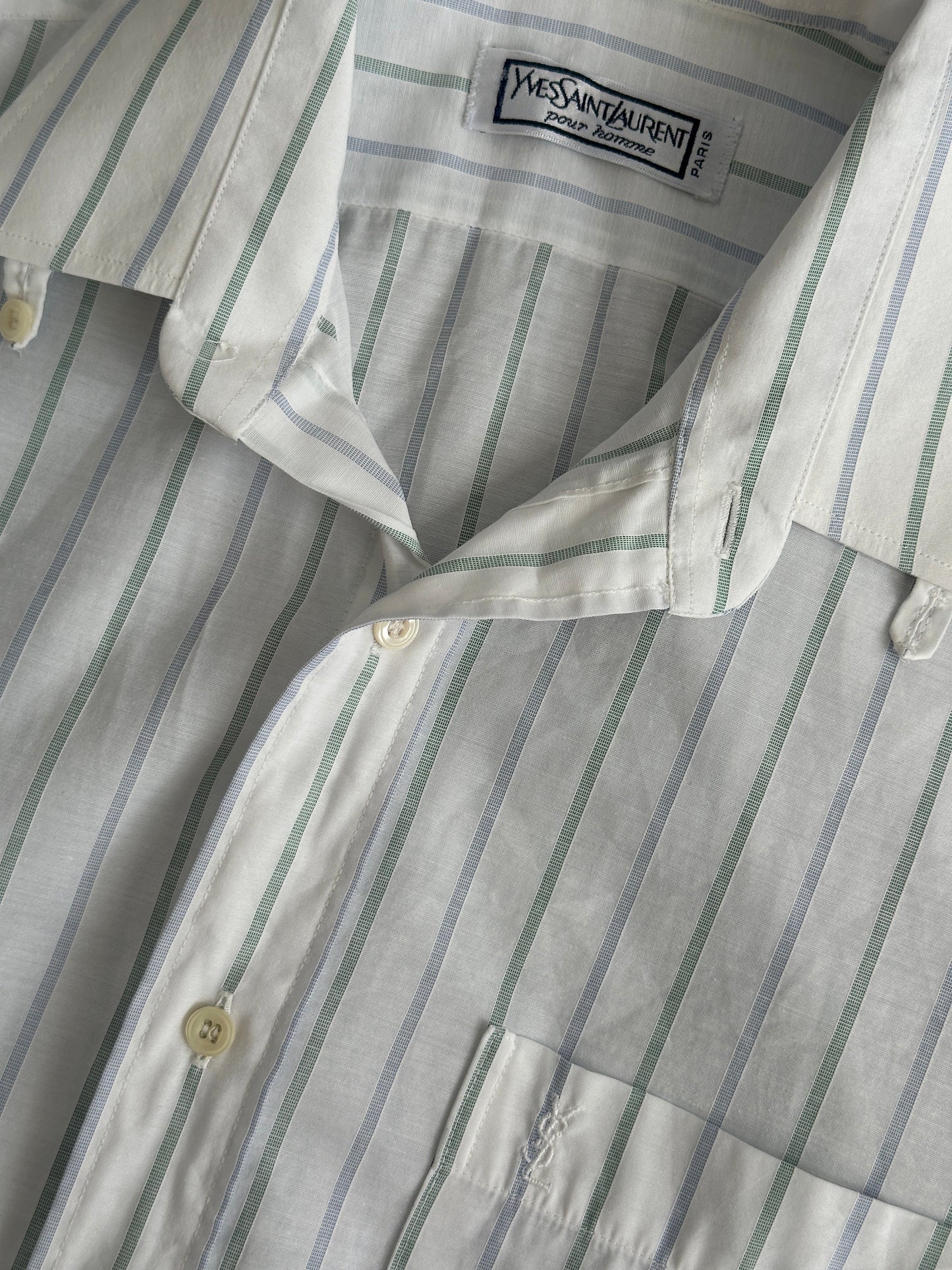 Yves Saint Laurent Pour Homme Paris 1990s Striped Shirt - S