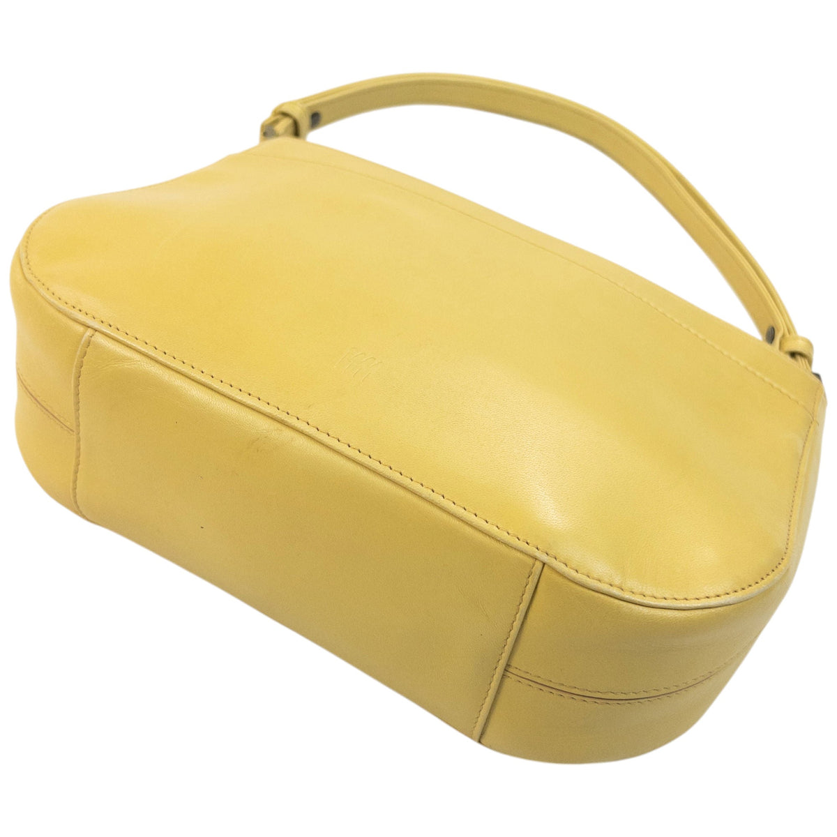 Vintage 90s Issey Miyake Leather Shoulder Bag | O/S, Yellow