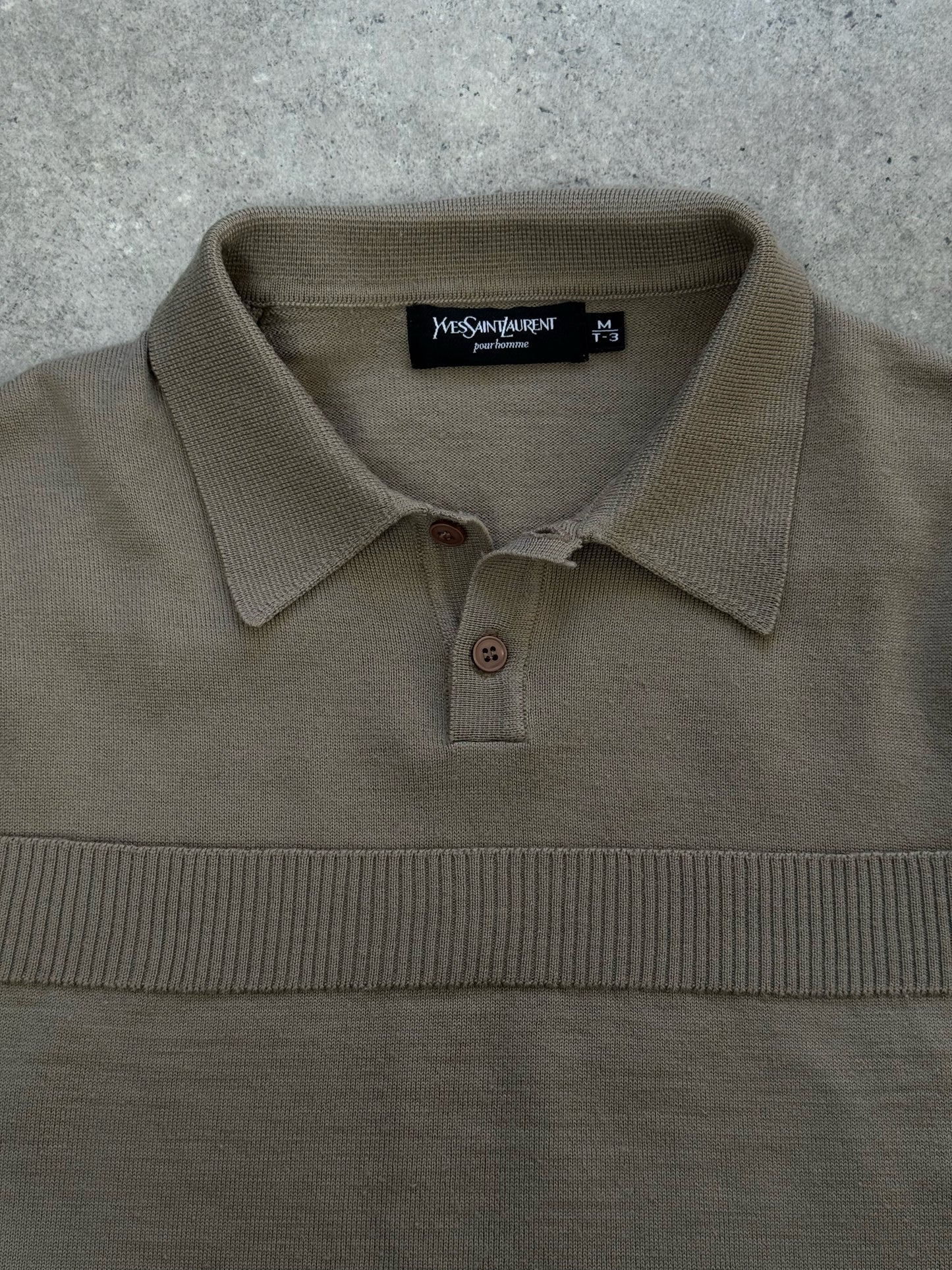 Yves Saint Laurent 1990s Wool Knit Logo Jumper - M