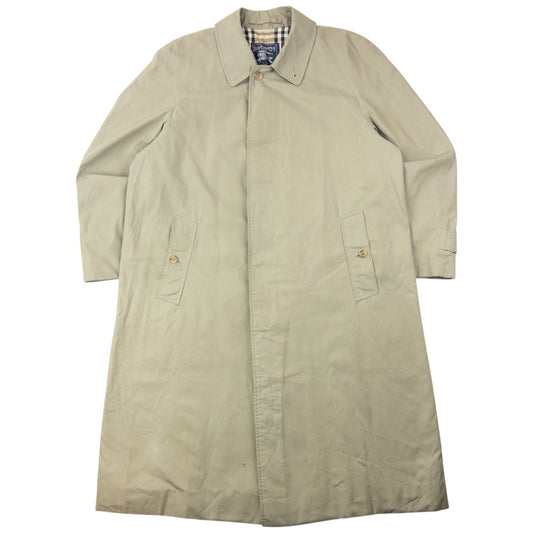 Vintage 90s Burberry Nova Check Lined Trench Jacket Size XL | XL, Beige