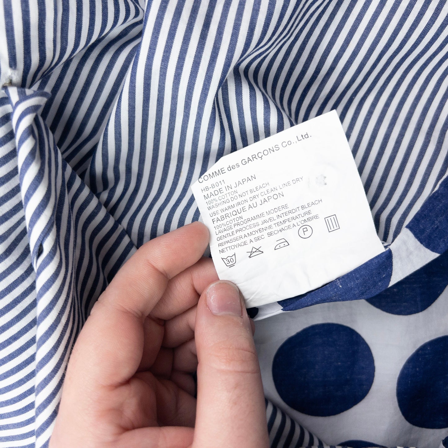 Vintage Comme Des Garçons HOMME Long Sleeve Button Up Shirt Size S | Small, Blue