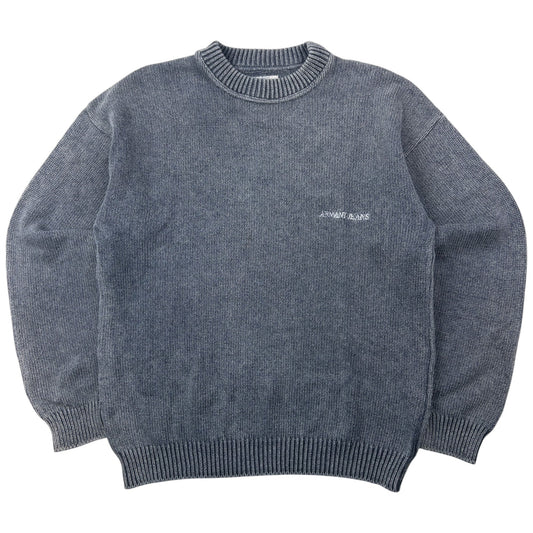 Vintage 90s Armani Jeans Wool Knit Jumper Size S | Small, Multicoloured