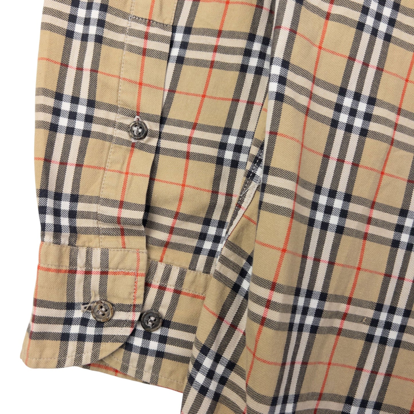 Vintage 90s Burberry Nova Check Long Sleeve Button Up Shirt Size XXL | XXL, Beige