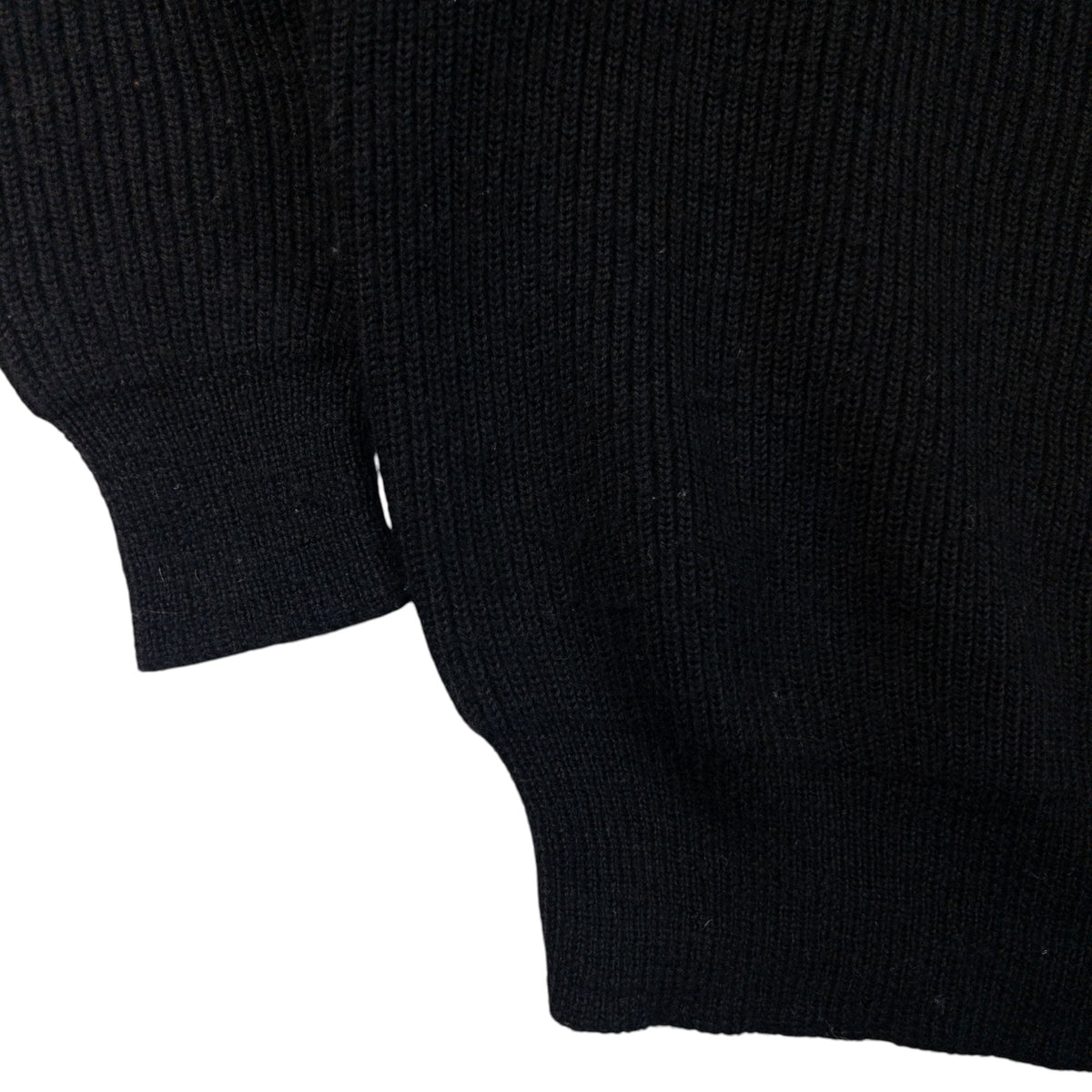 Vintage 90s Marithe + Francois Girbaud Ribbed Wool Knit Jumper | Small, Black