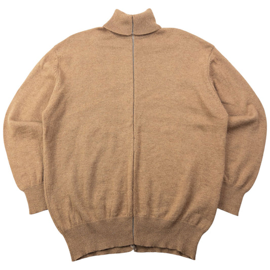 Vintage 90s Comme Des Garçons Knit Turtleneck Jumper Size S | Small, Brown
