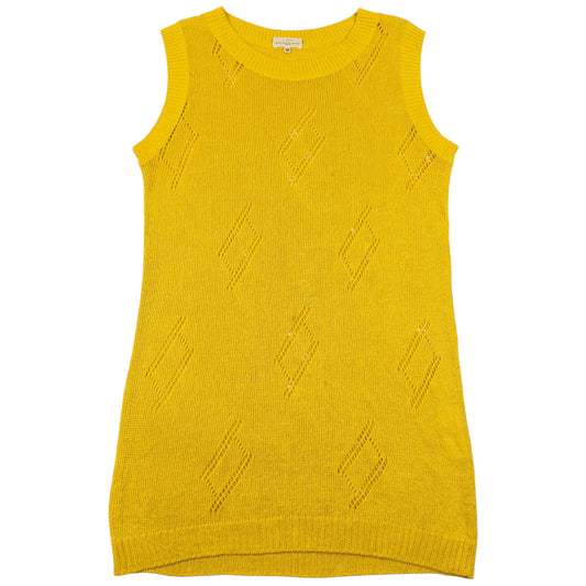 Vintage 90s Balenciaga La Mode Knit Sweater Vest Womens Size L | Large, Yellow